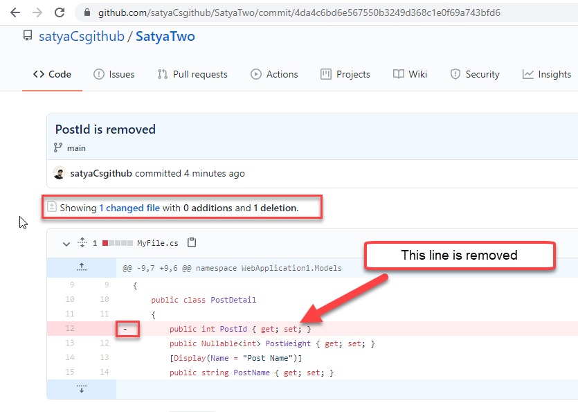  PostId property line